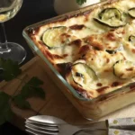 Gegratineerde Aubergine met Garnalen