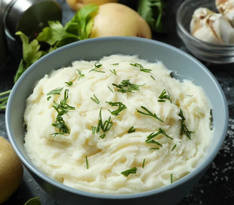 Puré de patatas con ajo y limón