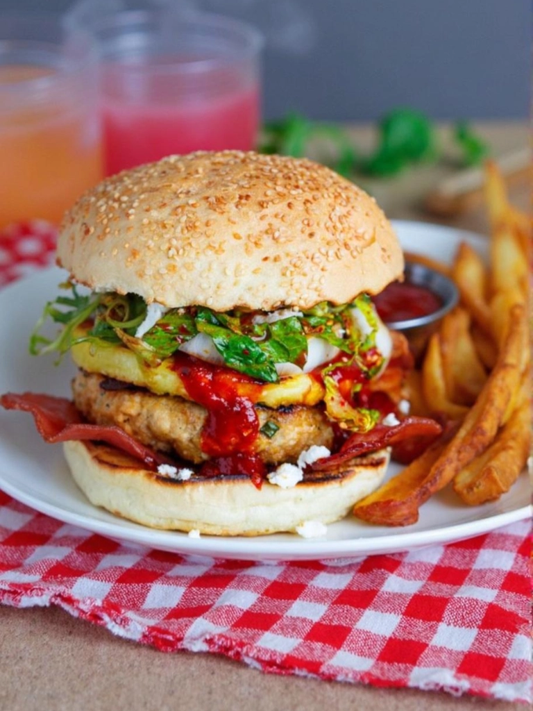 Koreaanse BBQ kipburgers