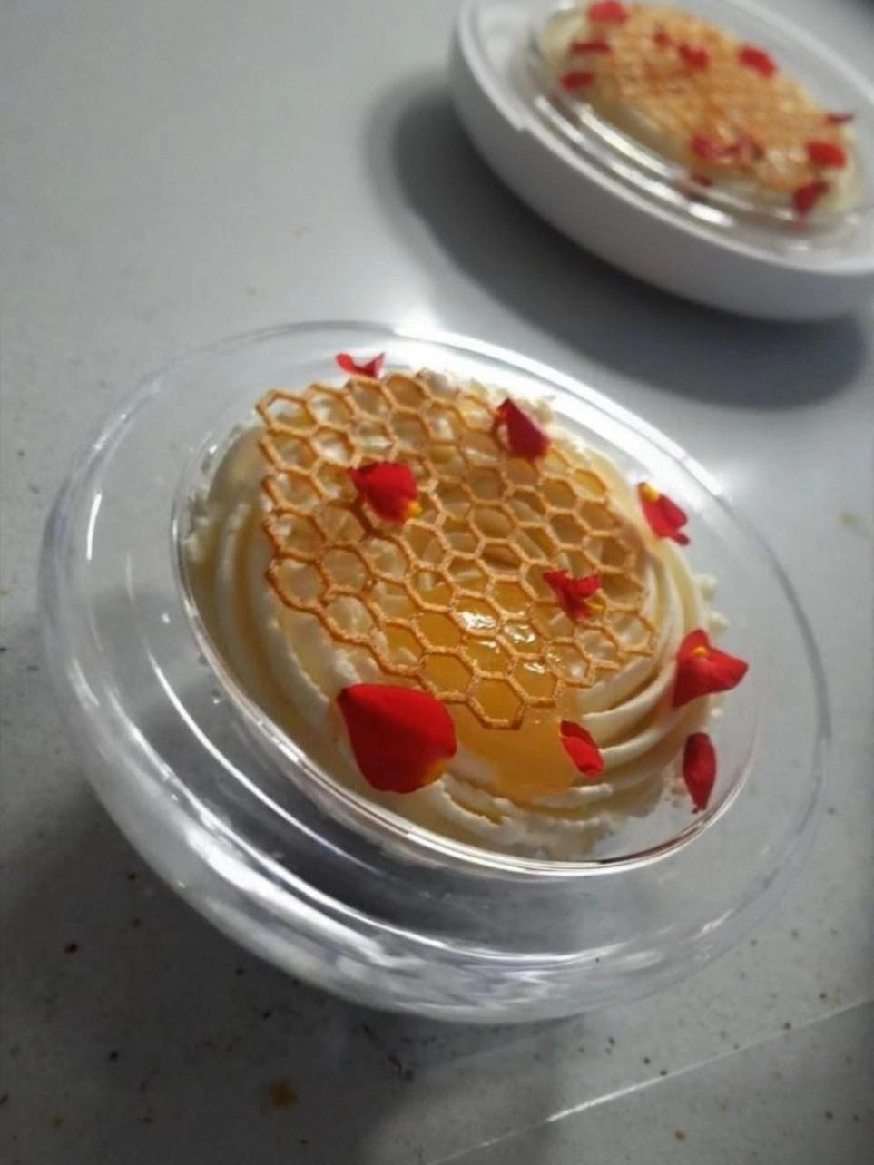Romig toetje met amandelen cremosa con almendras
